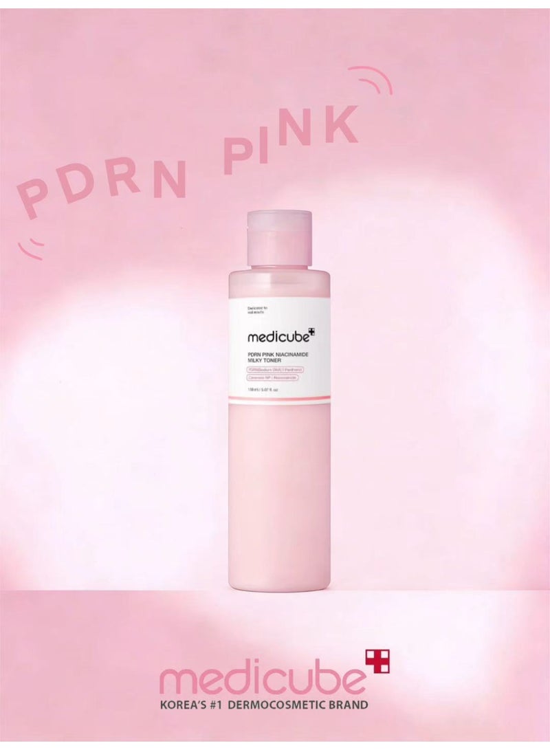 عام تونر وردي Medicube PDRN 150 مل - مرطب ومهدئ لبشرة متوهجة - Image 1